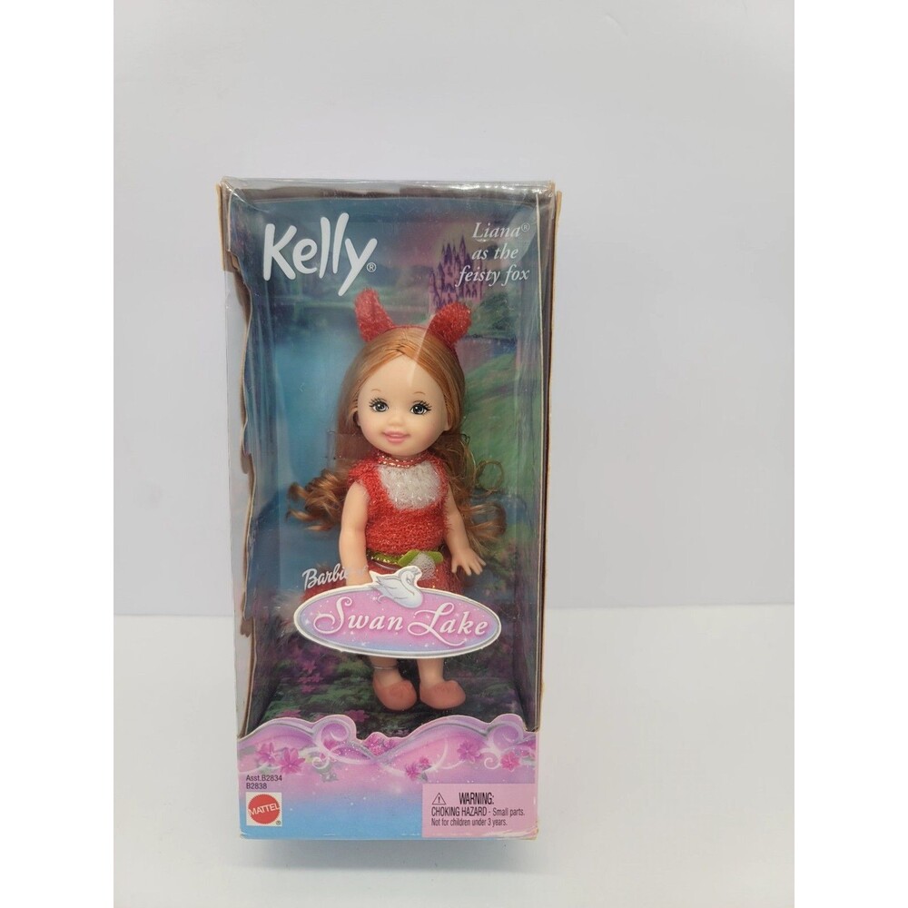 Vintage 2003 RARE Barbie Kelly Swan Lake Liana Fiesty Fox Doll B2838 Mattel